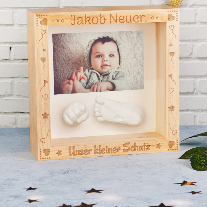 Schatz - Bilderrahmen mit Gipsabdruck 3D